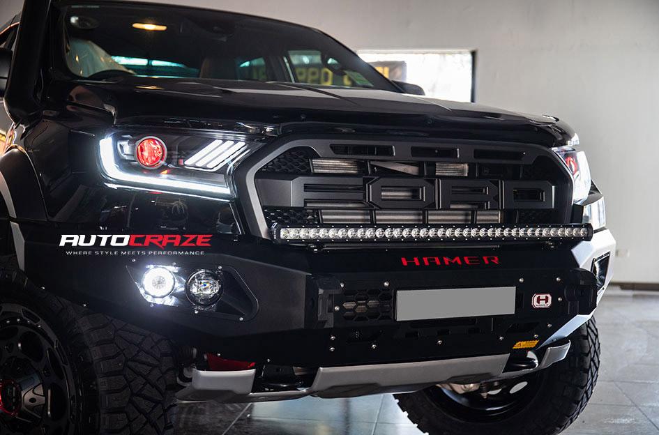 FORD RANGER RAPTOR DEMODOG XD SATIN BLACK GREY TINTED CLEAR COAT